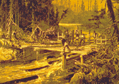Drawing, Moving Logs in Stream, Historical