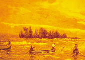 Drawing, Fishing From Canoes, Historical